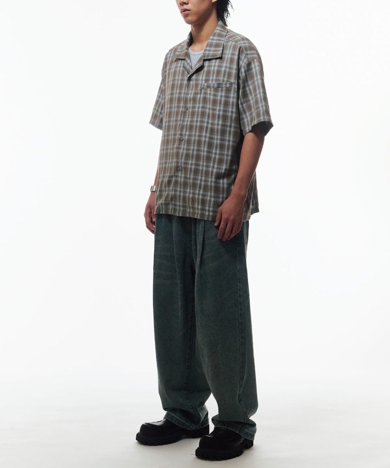 格紋短袖襯衫 Cuban Collar Shirt