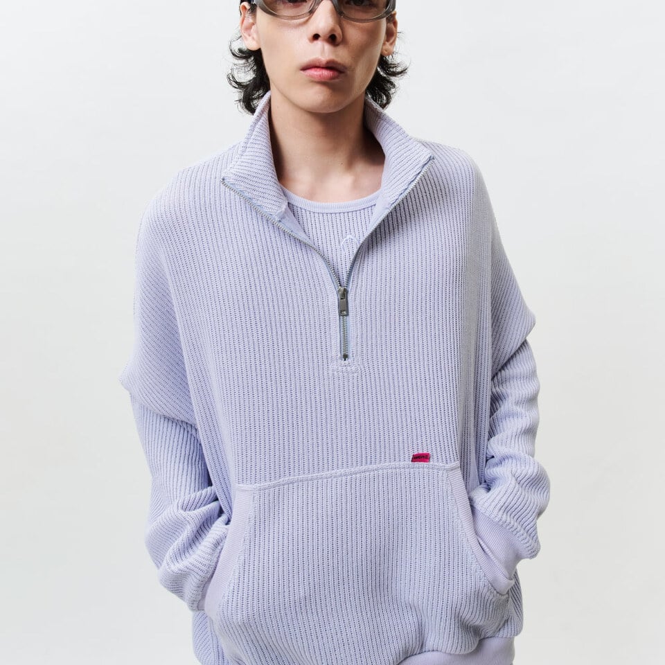 半開襟拉鍊上衣