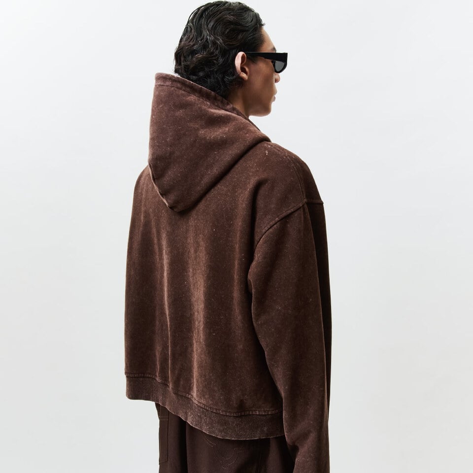 水洗拉鍊衛衣外套