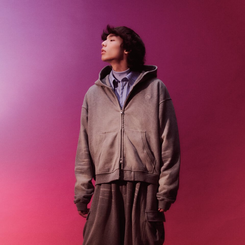 水洗拉鍊衛衣外套