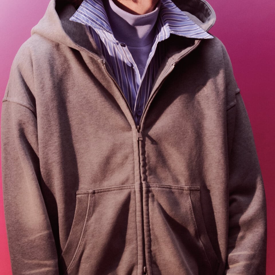 水洗拉鍊衛衣外套