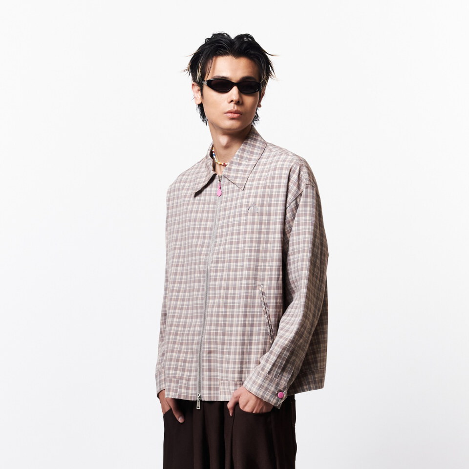 格紋拉鍊外套 PLAID ZIP JACKET