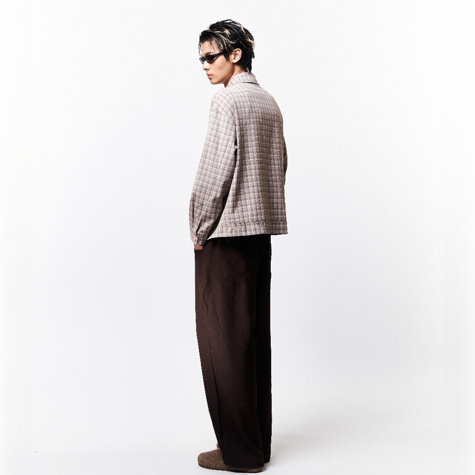 格紋拉鍊外套 PLAID ZIP JACKET