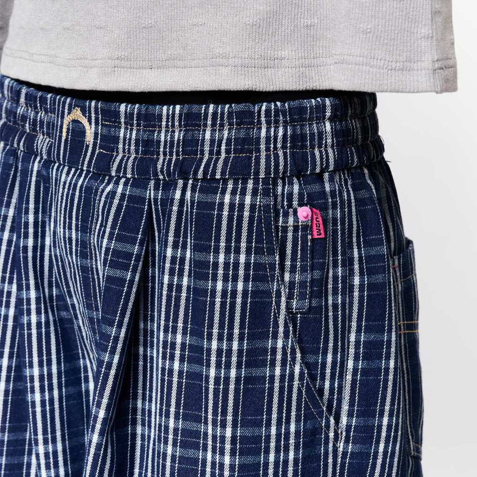 格紋牛仔短褲 PLAID JORTS