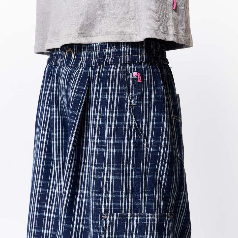 格紋牛仔短褲 PLAID JORTS