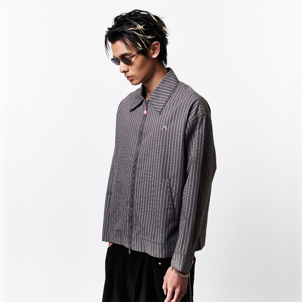 條紋拉鍊外套 STRIPED ZIP JACKET