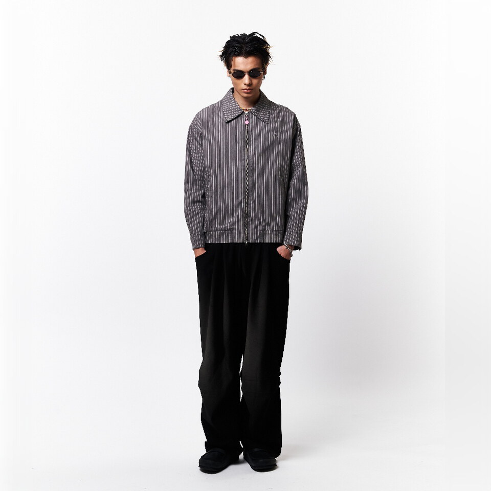 條紋拉鍊外套 STRIPED ZIP JACKET