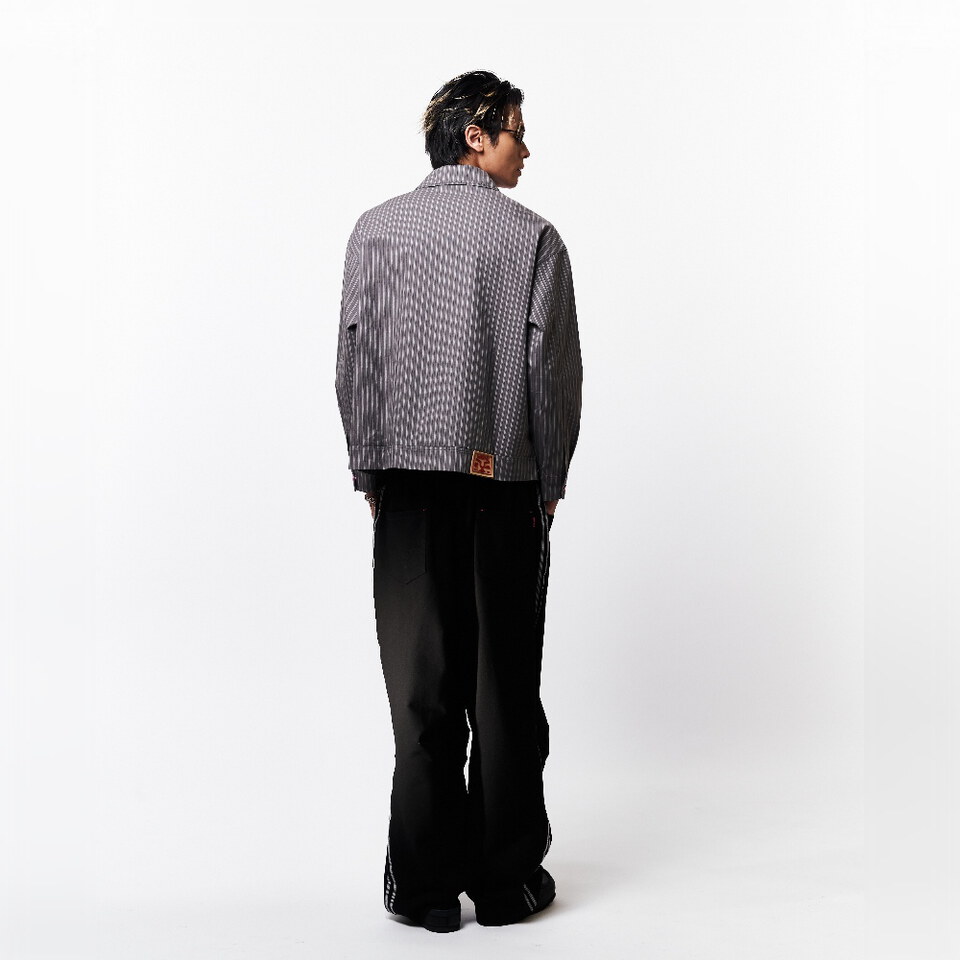 條紋拉鍊外套 STRIPED ZIP JACKET