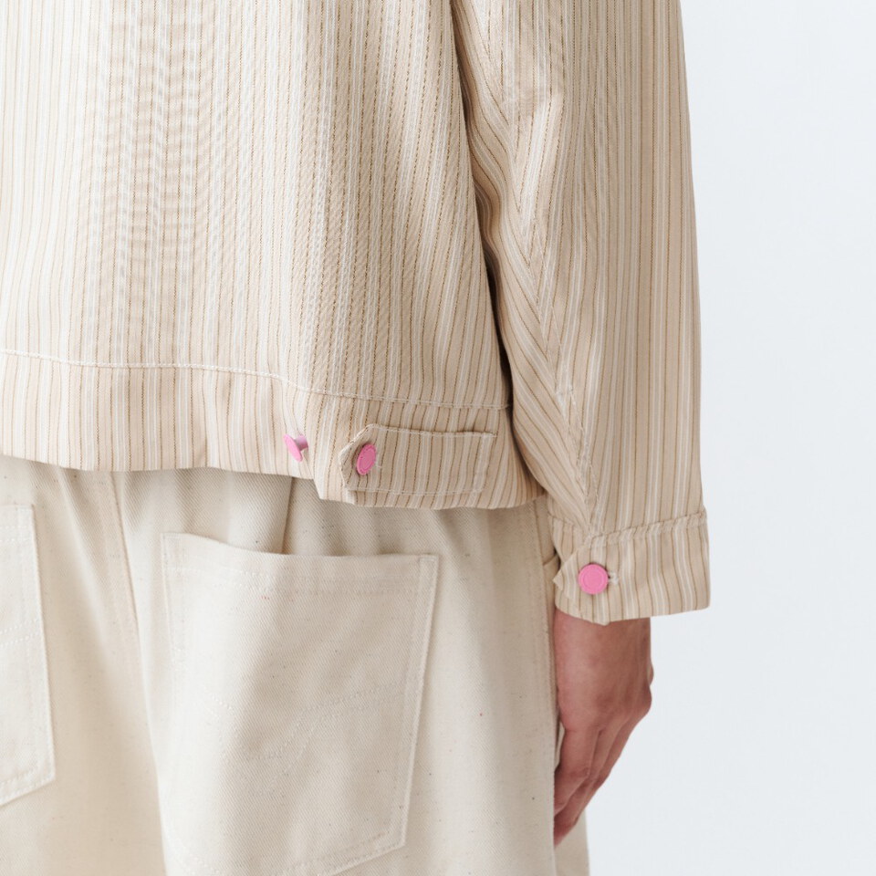 WTNC9954-262 條紋拉鍊外套 ZIP SHIRT JACKET