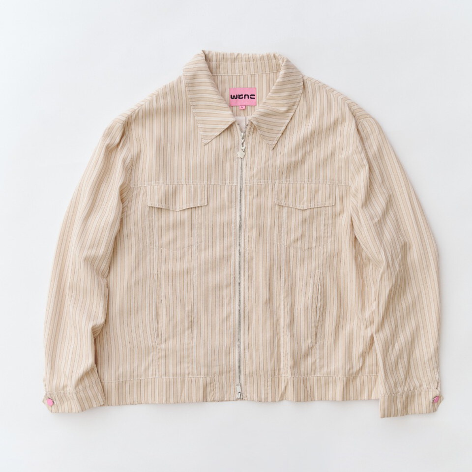 WTNC9954-262 條紋拉鍊外套 ZIP SHIRT JACKET