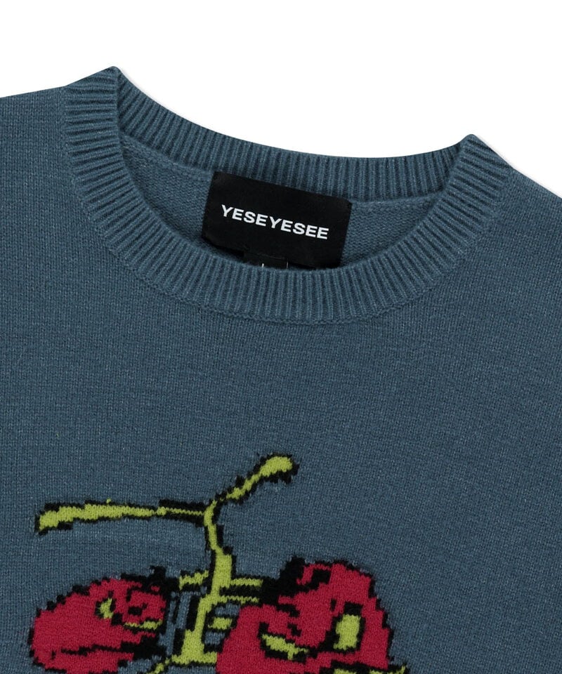 YES0106-252 圖像上衣 Cherry Tomatoes Graphic Knit Pullover