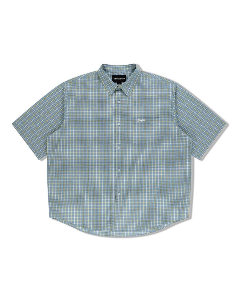 Logo格紋短袖襯衫 SN-Logo Short Sleeve Check Shirt