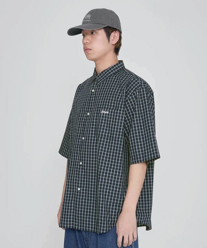 Logo格紋短袖襯衫 SN-Logo Short Sleeve Check Shirt