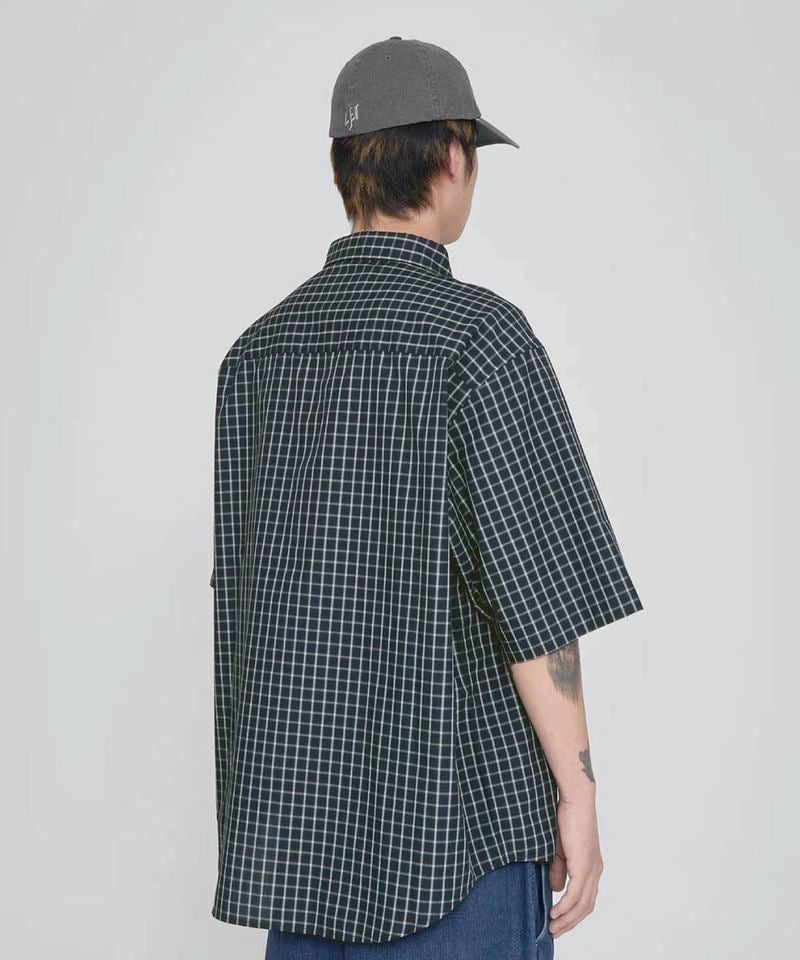 Logo格紋短袖襯衫 SN-Logo Short Sleeve Check Shirt