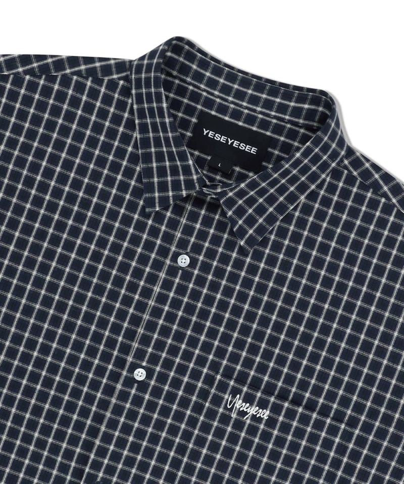 Logo格紋短袖襯衫 SN-Logo Short Sleeve Check Shirt