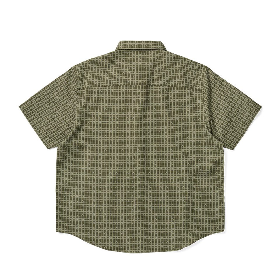 格紋襯衫 Y E S Font Plaid Half Shirt