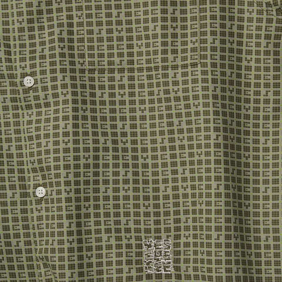 格紋襯衫 Y E S Font Plaid Half Shirt