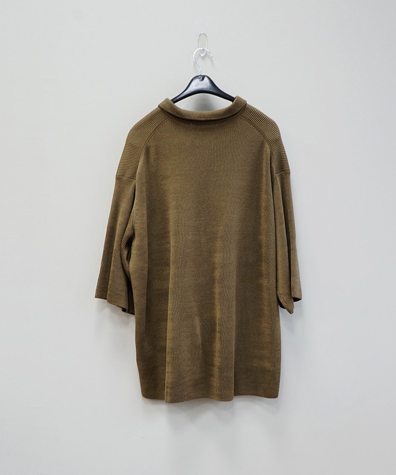 YOKE0230-241 RIB KNITTED SHIRT