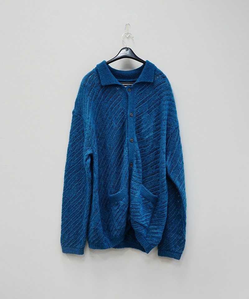 YOKE0606-241 SILK MOHAIR BUTTONED CARGIGAN