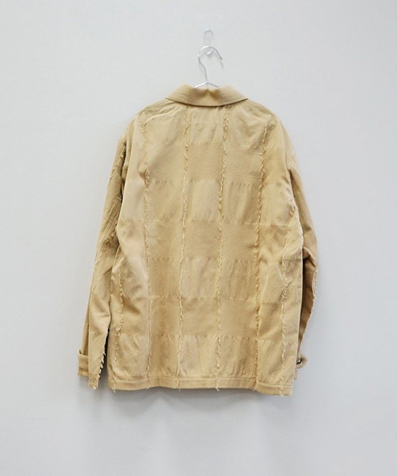 YOKE1141-241 BLOCK-JACQUARD UTILITY JACKET