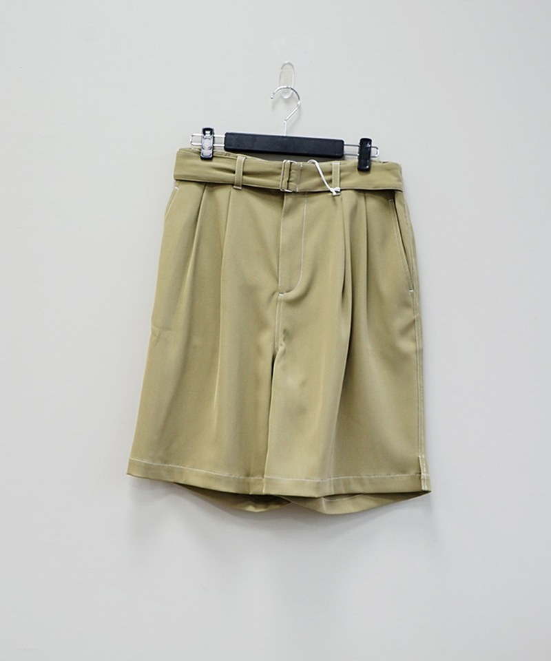 YOKE1705-241 BELTED WIDE LEG SHORTS