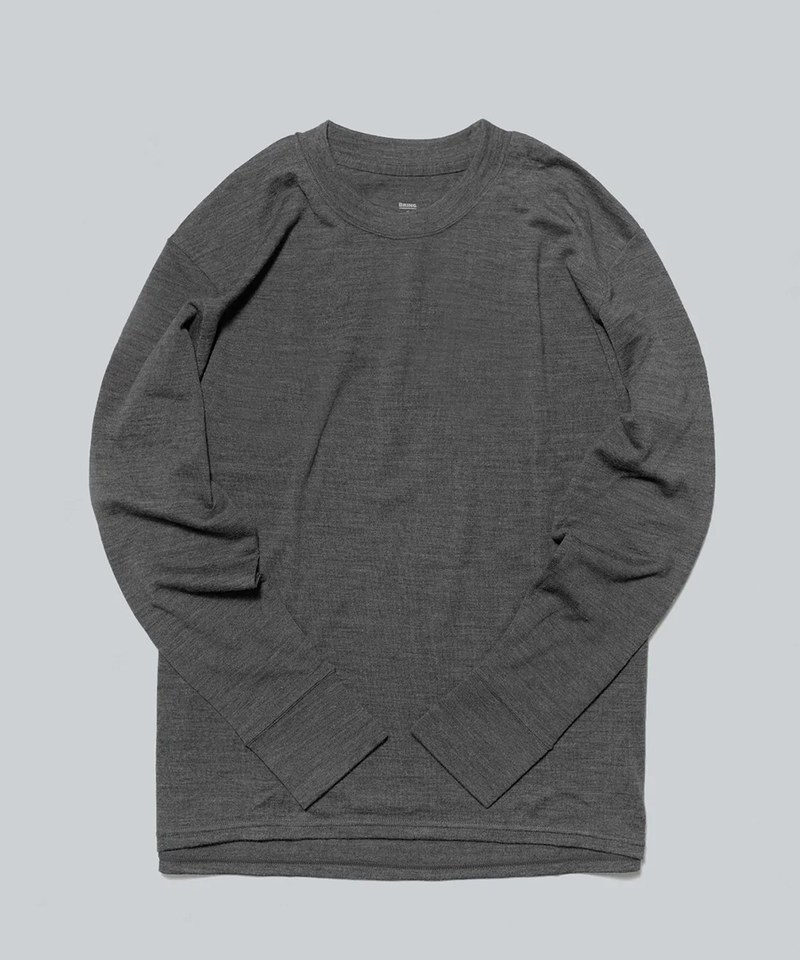 毛混紡機能長袖TEE WUNDERWEAR Mid T-shirt Long sleeve