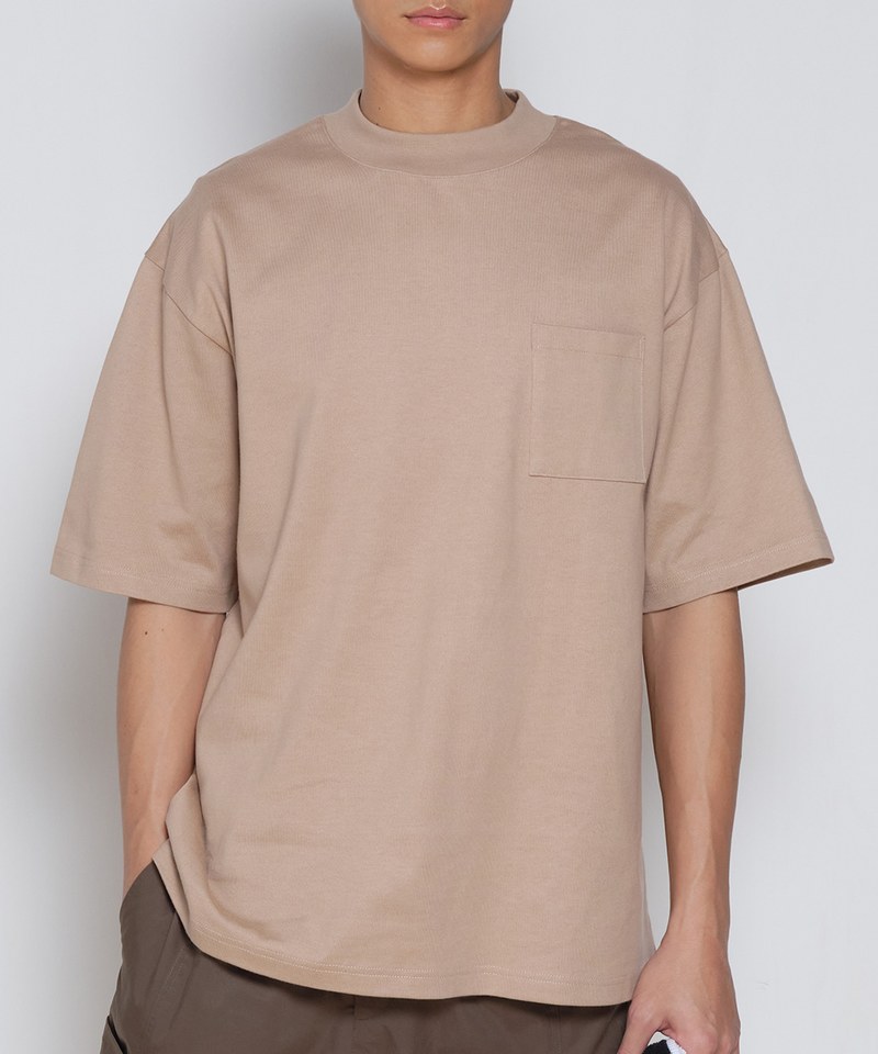 中高領短袖重磅TEE