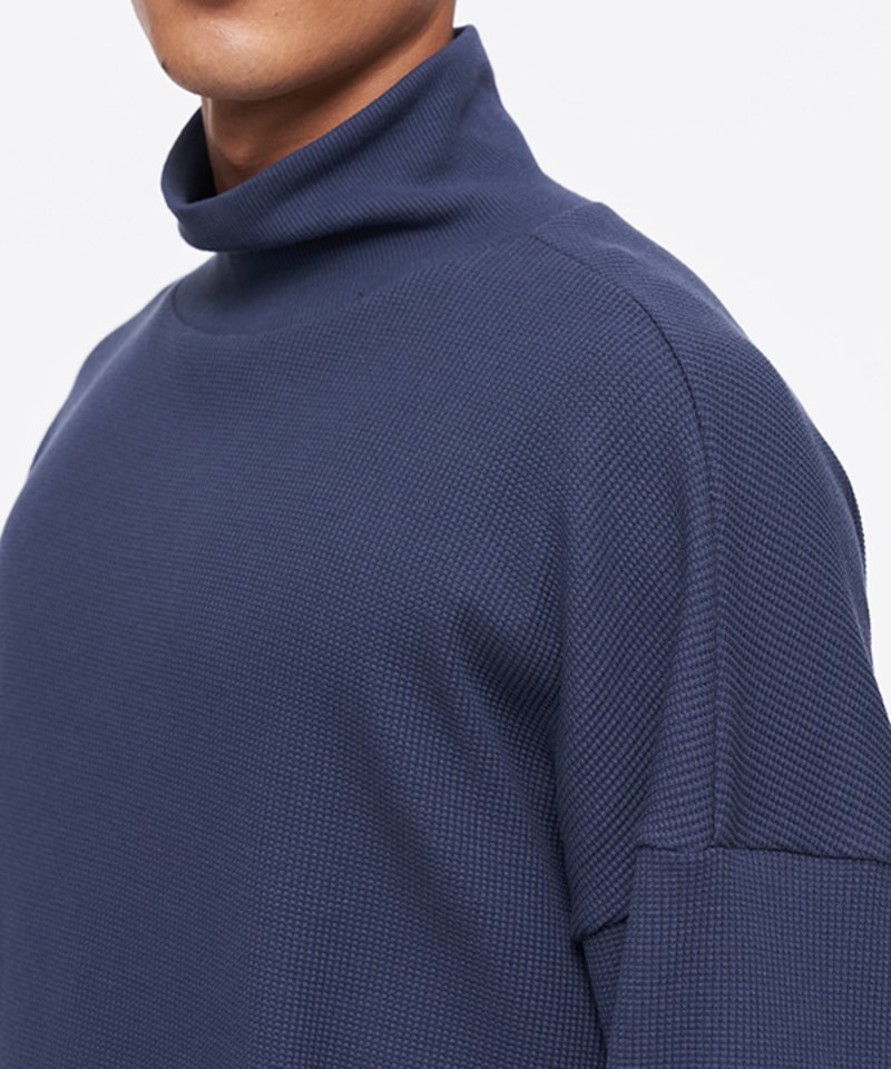 華夫格高領 BIG TEE