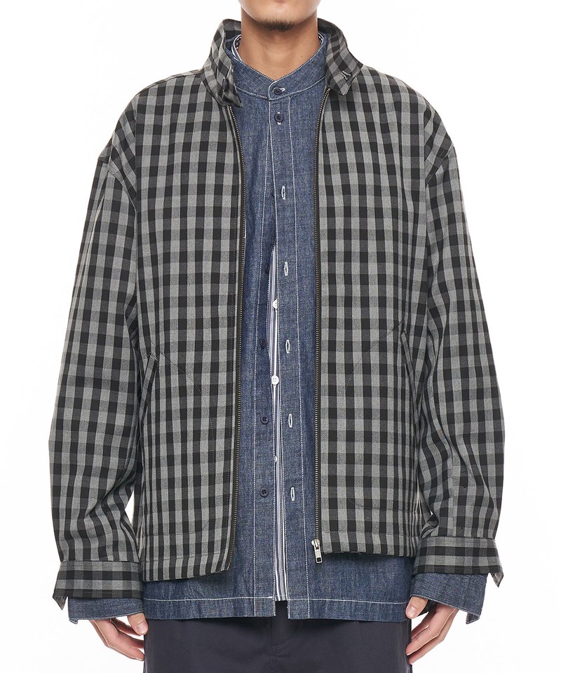 格紋哈靈頓外套