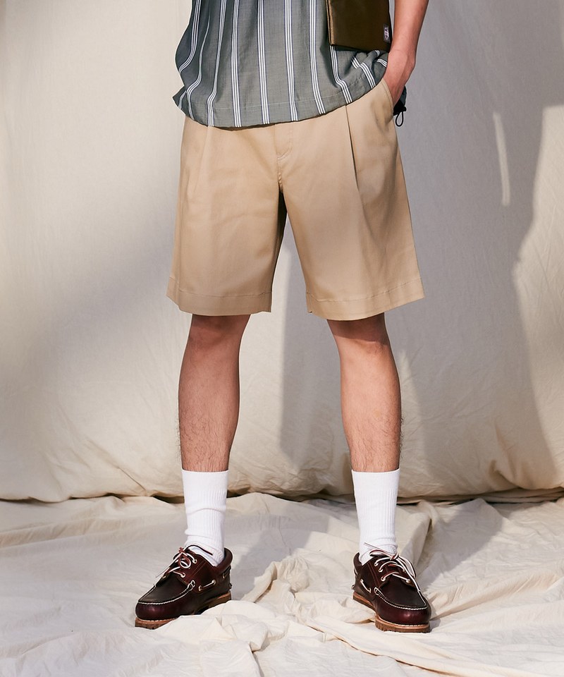 COP1729-斜紋棉質寬版短褲