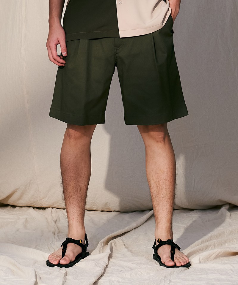 斜紋棉質寬版短褲