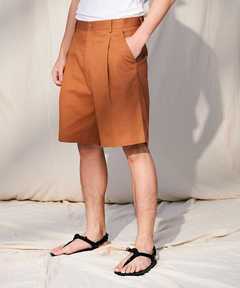 斜紋棉質寬版短褲