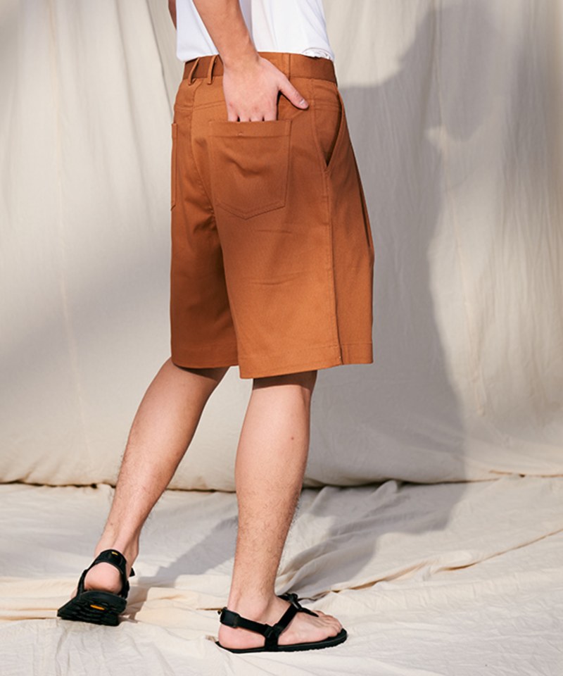 斜紋棉質寬版短褲