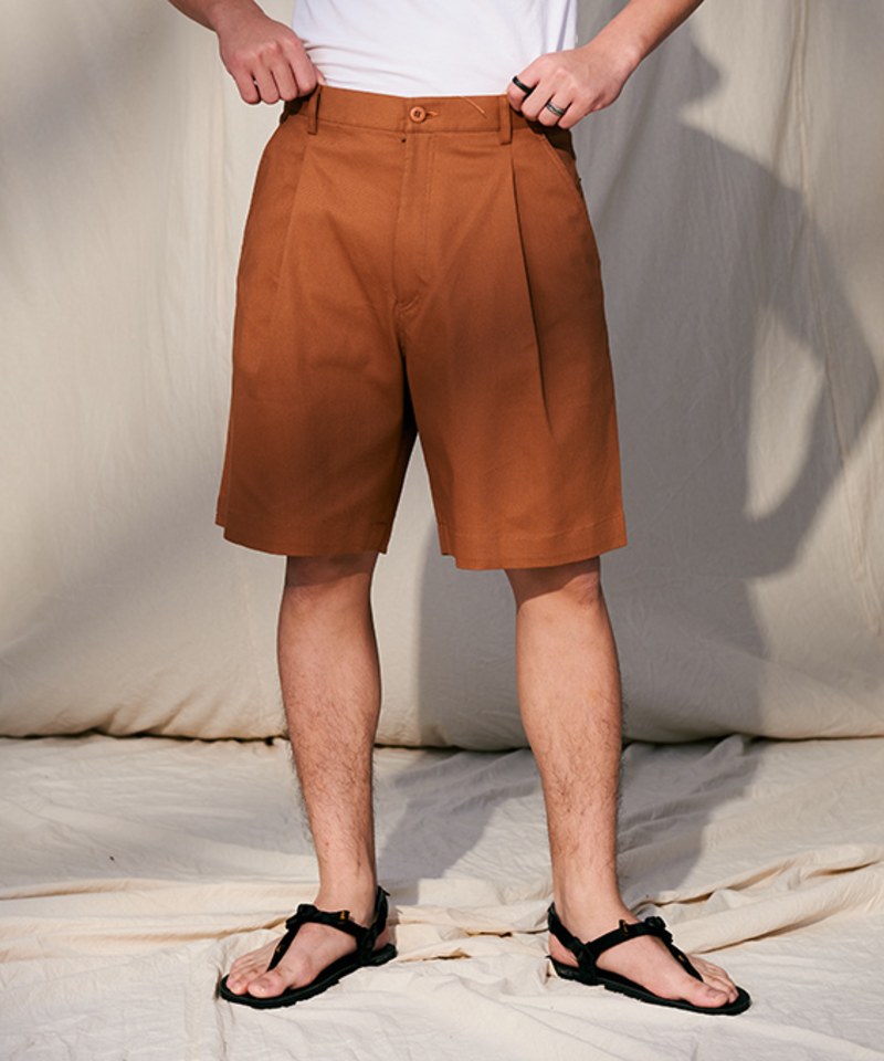 斜紋棉質寬版短褲