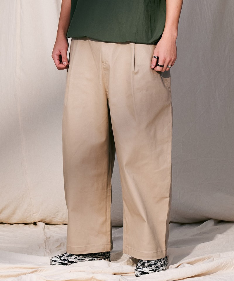 斜紋立體錐形氣球寬褲