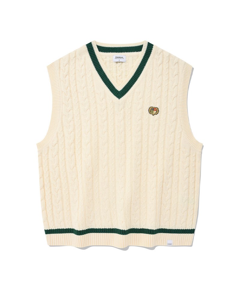 麻花針織背心 CABLE KNIT VEST