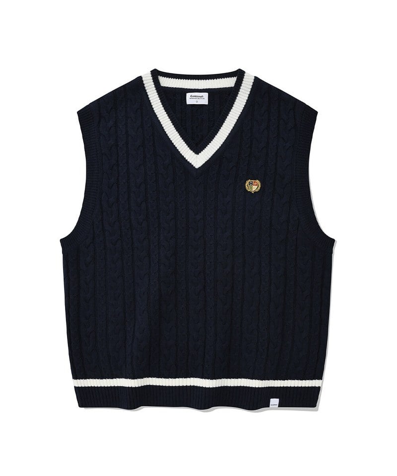 麻花針織背心 CABLE KNIT VEST