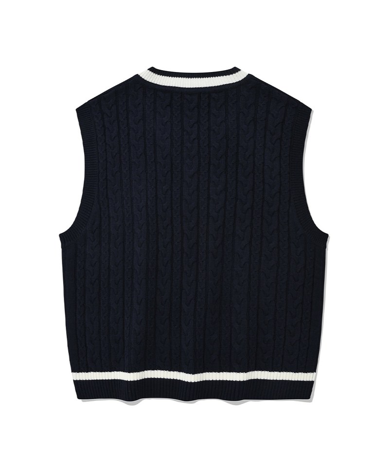 麻花針織背心 CABLE KNIT VEST
