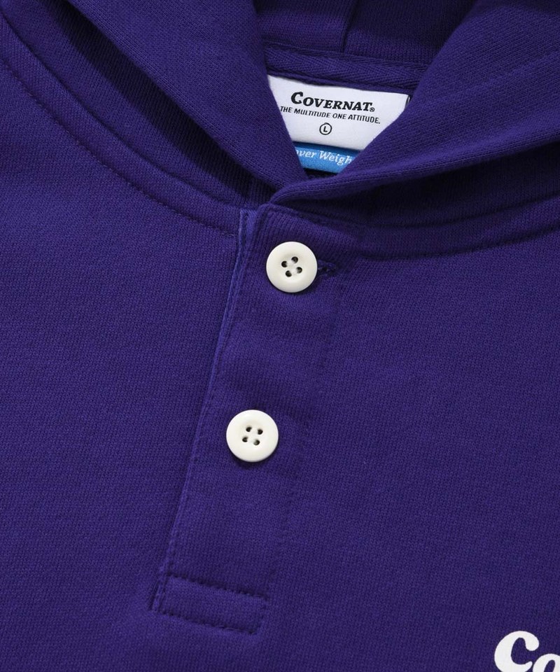 復古運動風帽TEE SPORTS CLUB BUTTON HOODIE