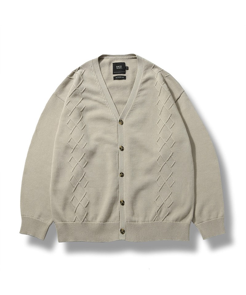 菱格麻花針織外套 ARGYLE CABLE KNIT CARDIGAN