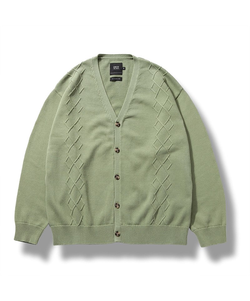 菱格麻花針織外套 ARGYLE CABLE KNIT CARDIGAN