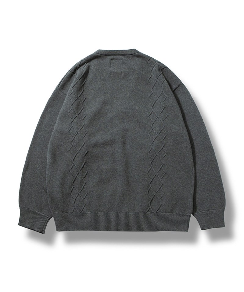 菱格麻花針織外套 ARGYLE CABLE KNIT CARDIGAN