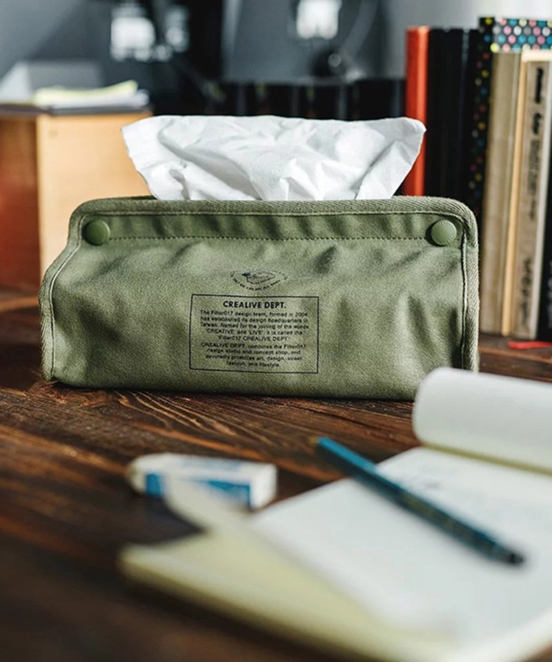 Mix Badger Waxed Canvas Tissue Cover 米斯獾上蠟帆布紙巾套