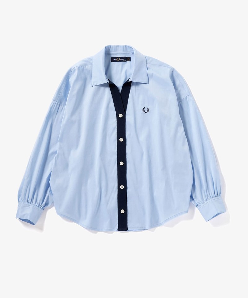 F8674 RIBBED SHIRT CARDIGAN 羅紋滾邊開襟衫