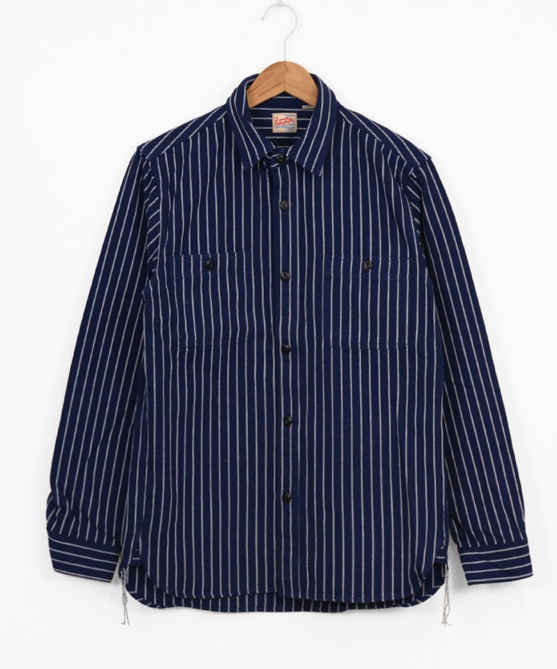 HOU0256-222 直條紋長袖襯衫 STRIPE VIYELLA SHIRT
