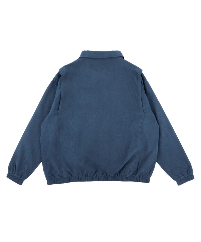 微落肩麂皮哈靈頓外套