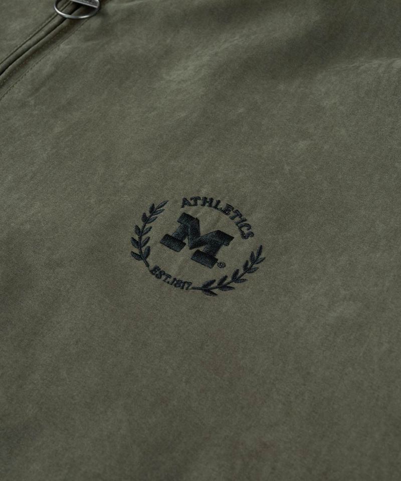 微落肩麂皮哈靈頓外套