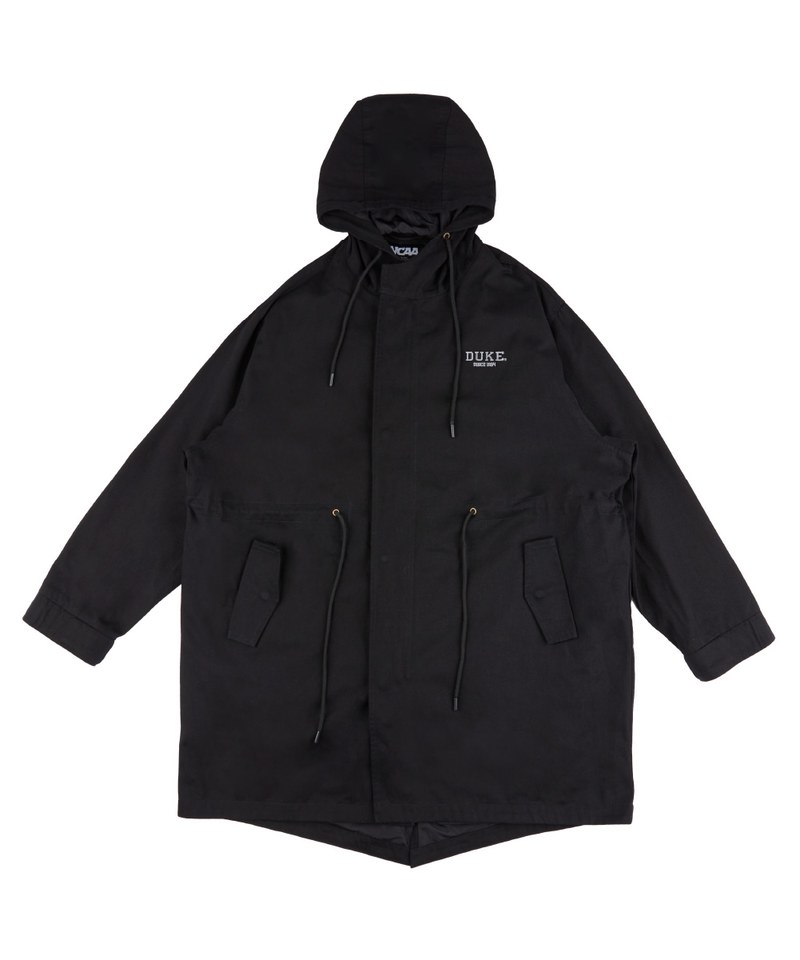 落肩兩穿式連帽大衣