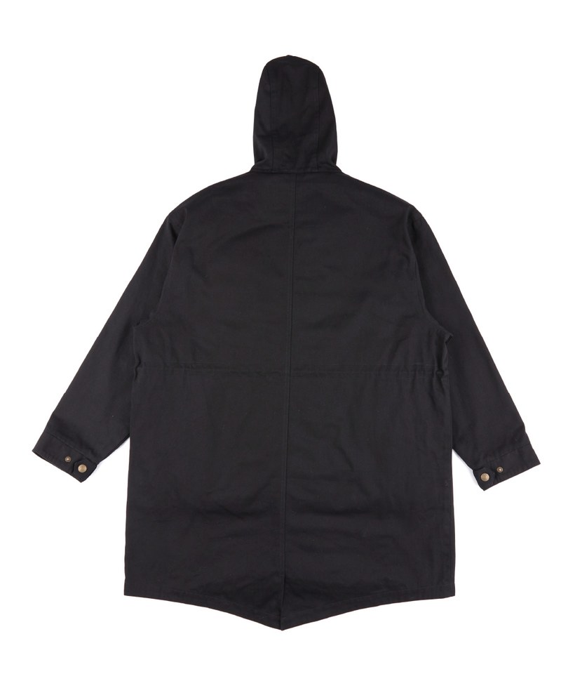 落肩兩穿式連帽大衣