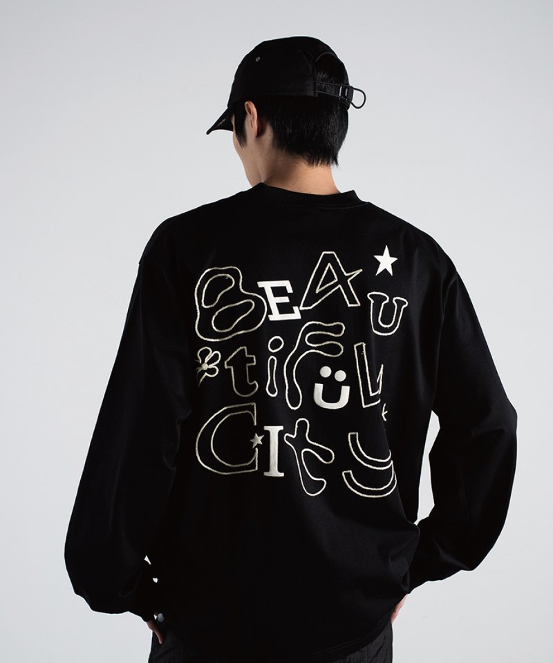 nozzle quiz X SENSE OF PLACE 聯名長Tee BTFC Print LS Tee